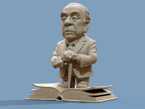 Jorge Luis Borges Chibi 3D Print Model