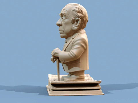 Jorge Luis Borges Chibi 3D Print Model