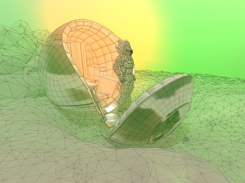 Vegeta Saiyan Attack Ball Renderable fan art 3D मॉडल