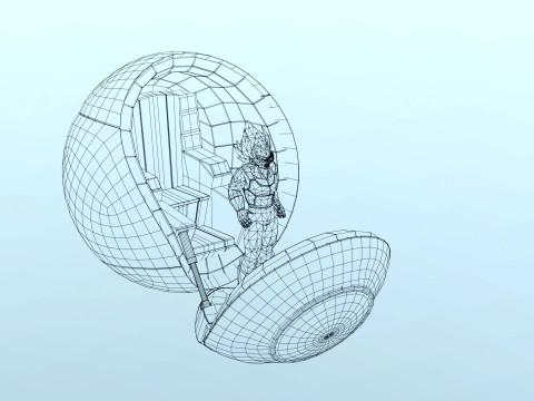 Vegeta Saiyan Attack Ball Renderable fan art 3D मॉडल