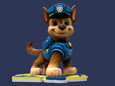 Paw Patrol Chase Printable 3D Print Model