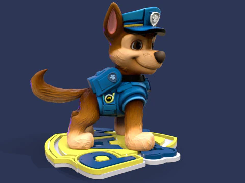 Paw Patrol Chase Printable 3D Print Model
