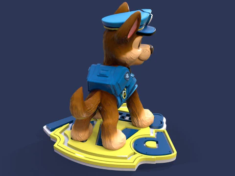 Paw Patrol Chase Printable 3D Print Model