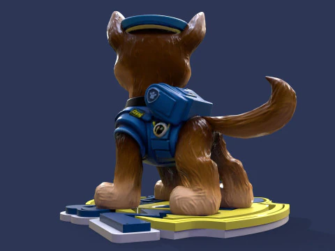 Paw Patrol Chase Printable 3D Print Model