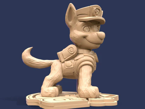 Paw Patrol Chase Printable 3D Print Model