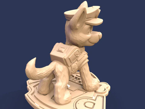 Paw Patrol Chase Printable 3D Print Model