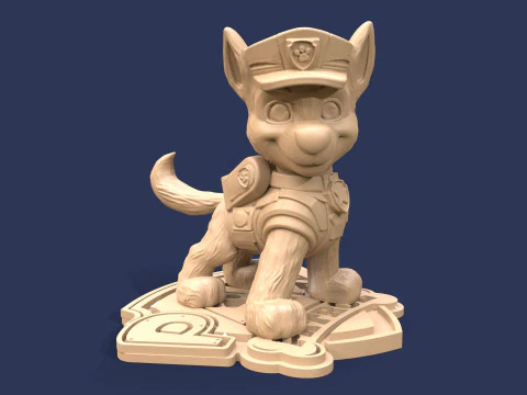 Paw Patrol Chase Printable 3D Print Model