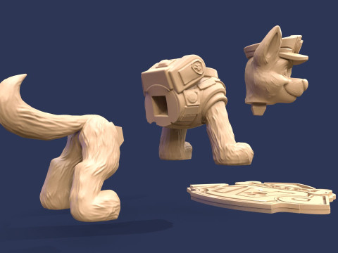 Paw Patrol Chase Printable 3D-Druckmodell