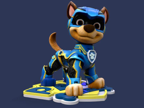 Paw Patrol Chase Printable 3D Print Model