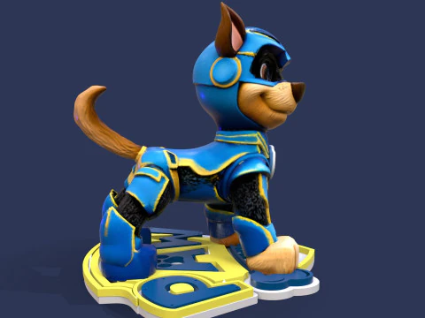 Paw Patrol Chase Printable 3D Print Model