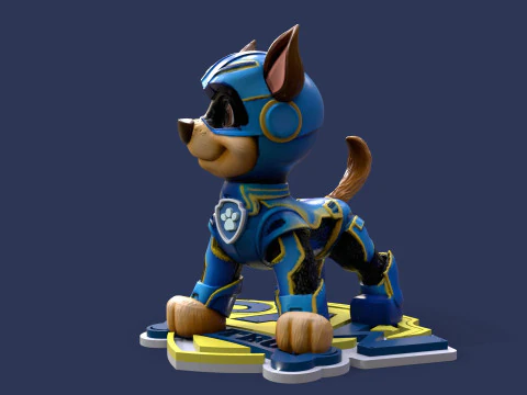 Paw Patrol Chase Printable 3D Print Model