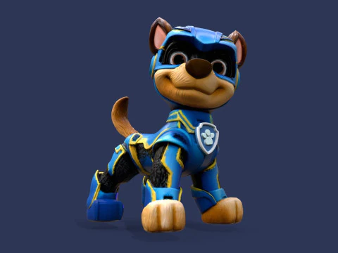 Paw Patrol Chase Printable 3D Print Model