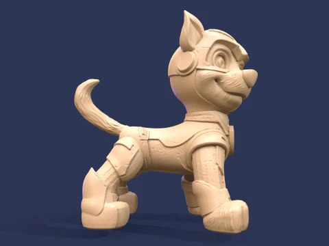 Paw Patrol Chase Printable 3D Print Model