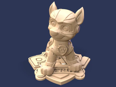 Paw Patrol Chase Printable 3D Print Model
