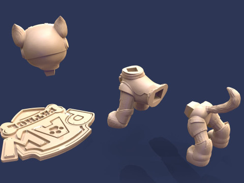 Paw Patrol Chase Printable 3D-Druckmodell