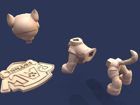 Paw Patrol Chase Printable 3D Print Model