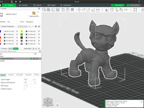 Paw Patrol Chase Printable 3D-Druckmodell