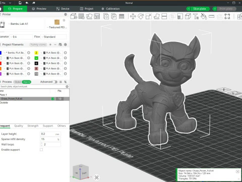 Paw Patrol Chase Printable 3D Print Model