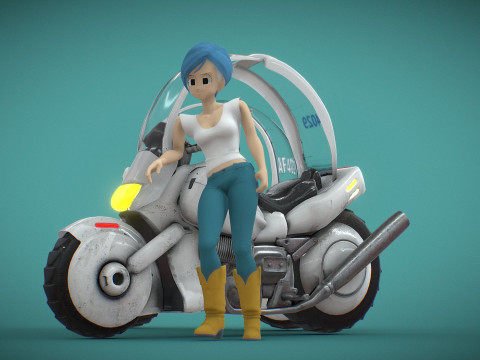 Bulmas Capsule No9 Bike Renderable 3D Модель