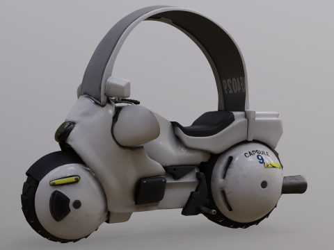 Bulmas Capsule No9 Bike Renderable 3D Модель