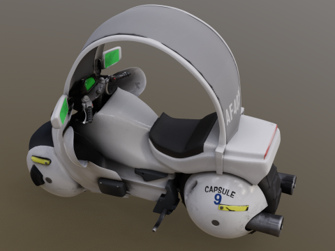Bulmas Capsule No9 Bike Renderable 3D Модель