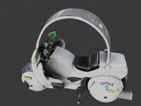 Bulmas Capsule No9 Bike Renderable 3D Модель
