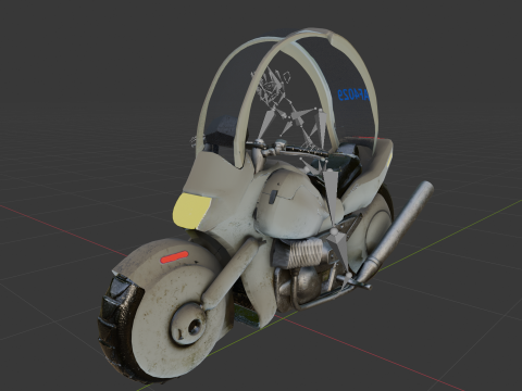 Bulmas Capsule No9 Bike Renderable 3D Модель