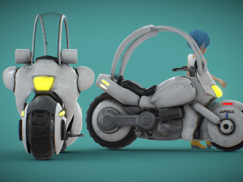 Bulmas Capsule No9 Bike Renderable 3D Модель