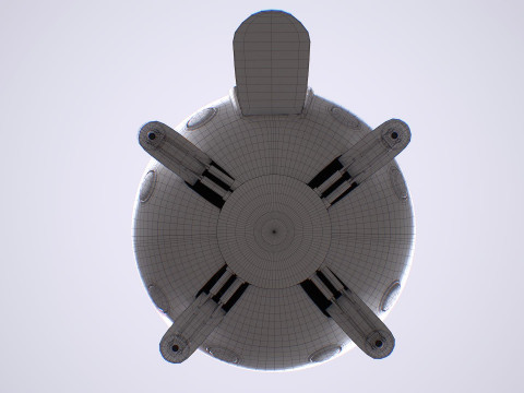 Capsule Corporation Spaceship PBR renderable Model 3D