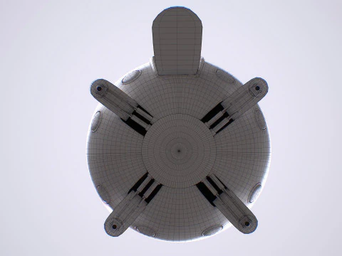 Capsule Corporation Spaceship PBR renderable 3D Model