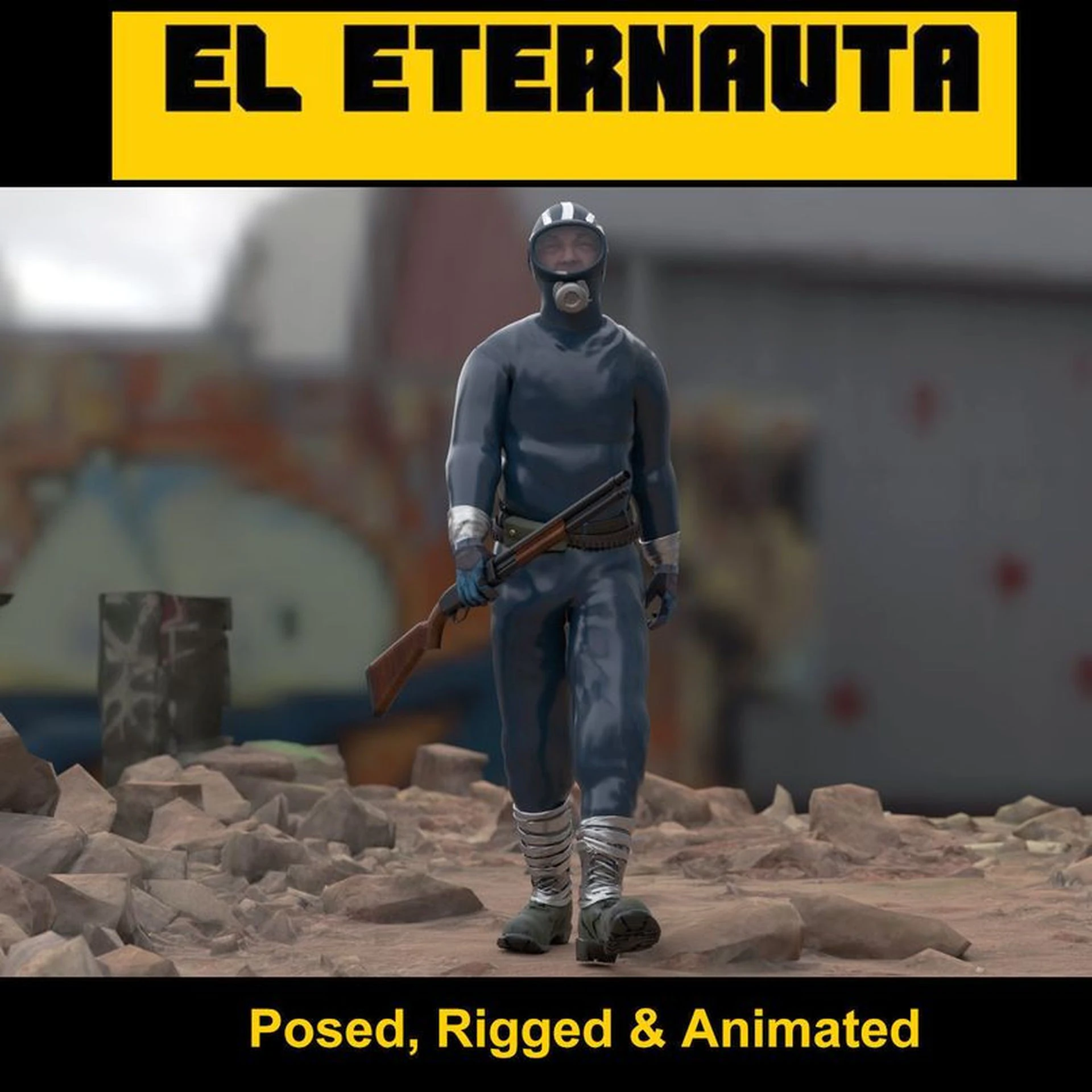 The Eternauta conmic version renderable 3D Model .c4d .max .obj .3ds .fbx .stl .blend 