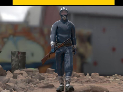 The Eternauta conmic version renderable 3D Model