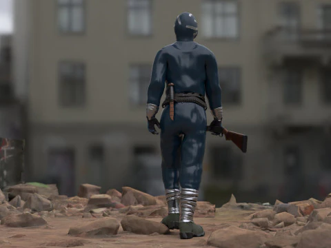 The Eternauta conmic version renderable 3D Model