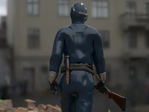 The Eternauta conmic version renderable 3D Model