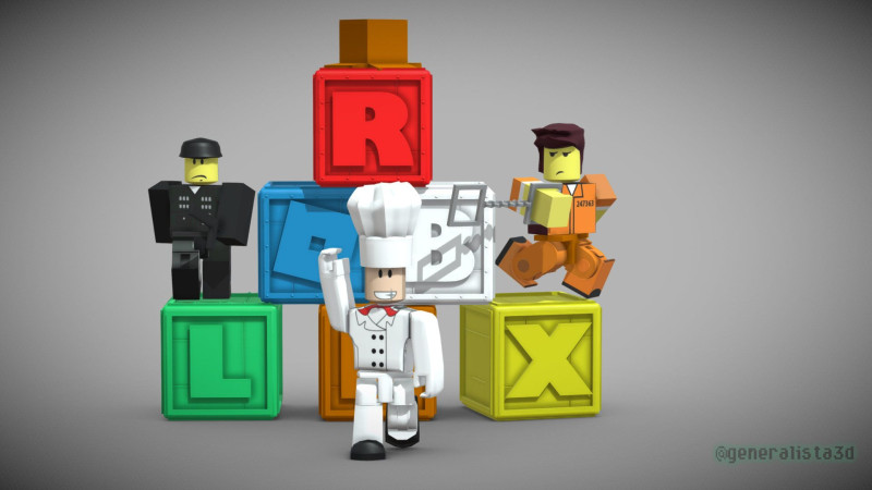 Roblox Toys Set Base Renderable Model fanart Modello 3D .c4d .max .obj .3ds .fbx .stl .blend