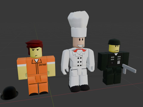 Roblox Toys Set Base Renderable Model fanart Modello 3D