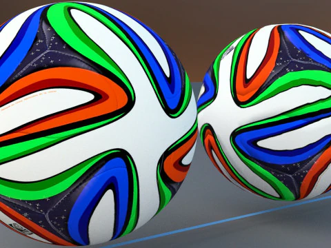 Every World Cup Ball Game and Render Ready Hi and Low Poly 3D Model