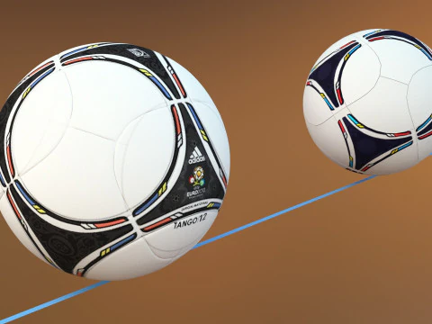 Every World Cup Ball Game and Render Ready Hi and Low Poly 3D Model