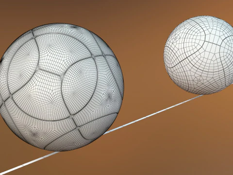Every World Cup Ball Game and Render Ready Hi and Low Poly 3D Model
