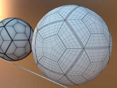 Every World Cup Ball Game and Render Ready Hi and Low Poly 3D Model