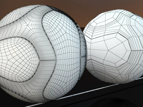 Every World Cup Ball Game and Render Ready Hi and Low Poly 3D Model