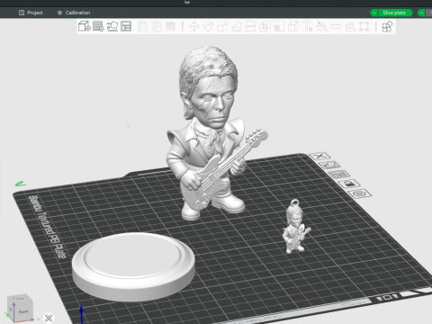 David Bowie 5 Chibi Fan Art Versions Figure Keychain Model Cetak 3D
