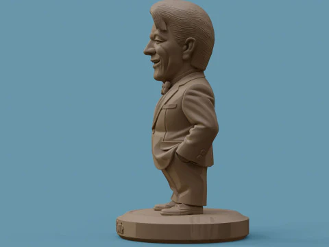 David Bowie 5 Chibi Fan Art Versions Figure Keychain 3D Print Model