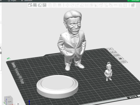 David Bowie 5 Chibi Fan Art Versions Figure Keychain 3D Print Model
