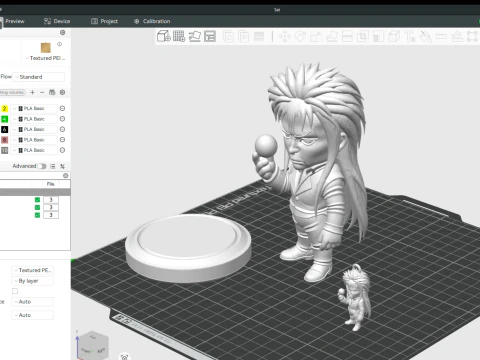 David Bowie 5 Chibi Fan Art Versions Figure Keychain 3D Print Model