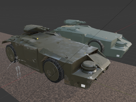 Aliens APC M577 Armored Personnel Carrier renderable Modello 3D