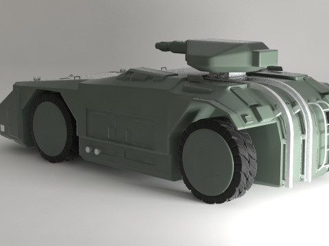 Aliens APC M577 Armored Personnel Carrier renderable Modello 3D