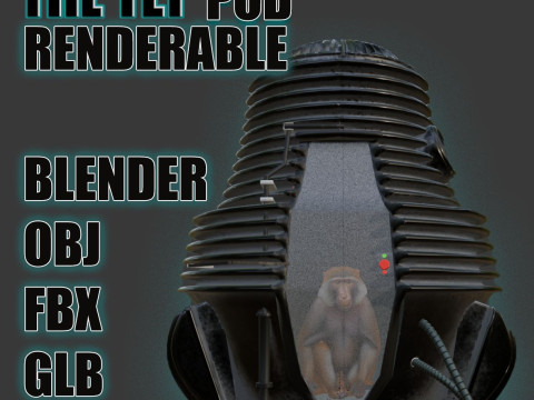The Fly Teleportation pod Renderable 3D Модель