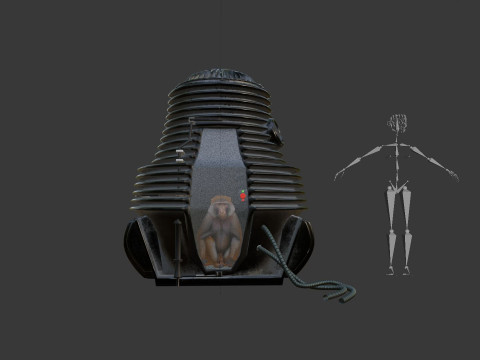 The Fly Teleportation pod Renderable 3D मॉडल
