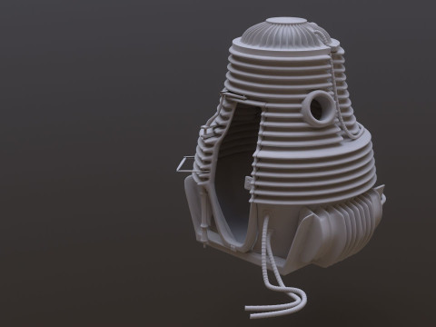 The Fly Teleportation pod Renderable 3D मॉडल